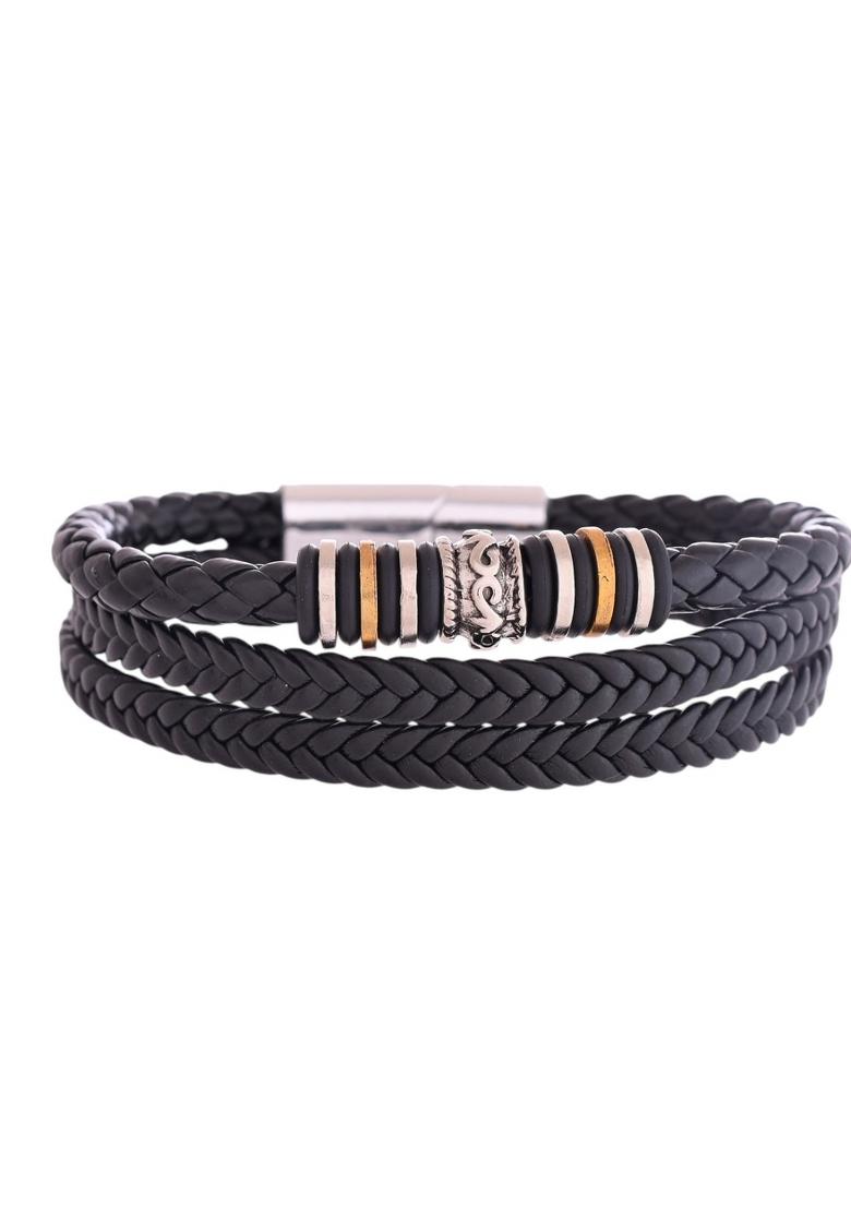 Men Leather Multistrand Bracelet