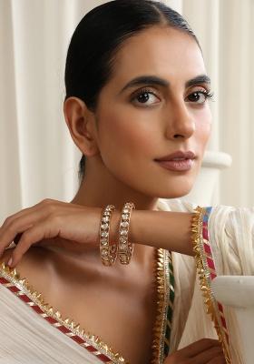 Rose Gold Polki Bangles