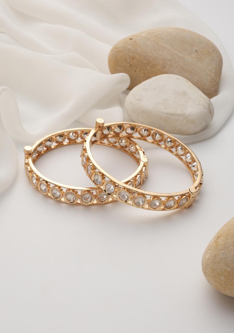 Rose Gold Polki Bangles