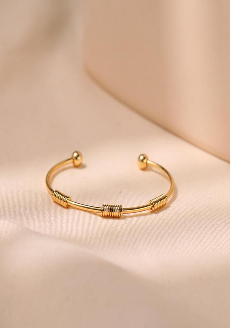 18K Gold Plated Waterproof Antitarnish Cuff Bracelet