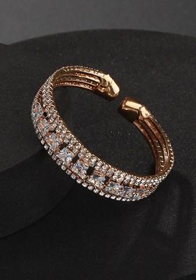 Women Rose Gold Plated Kada Bracelet