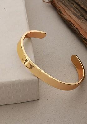 Men Gold Plated Cuff Bracelet