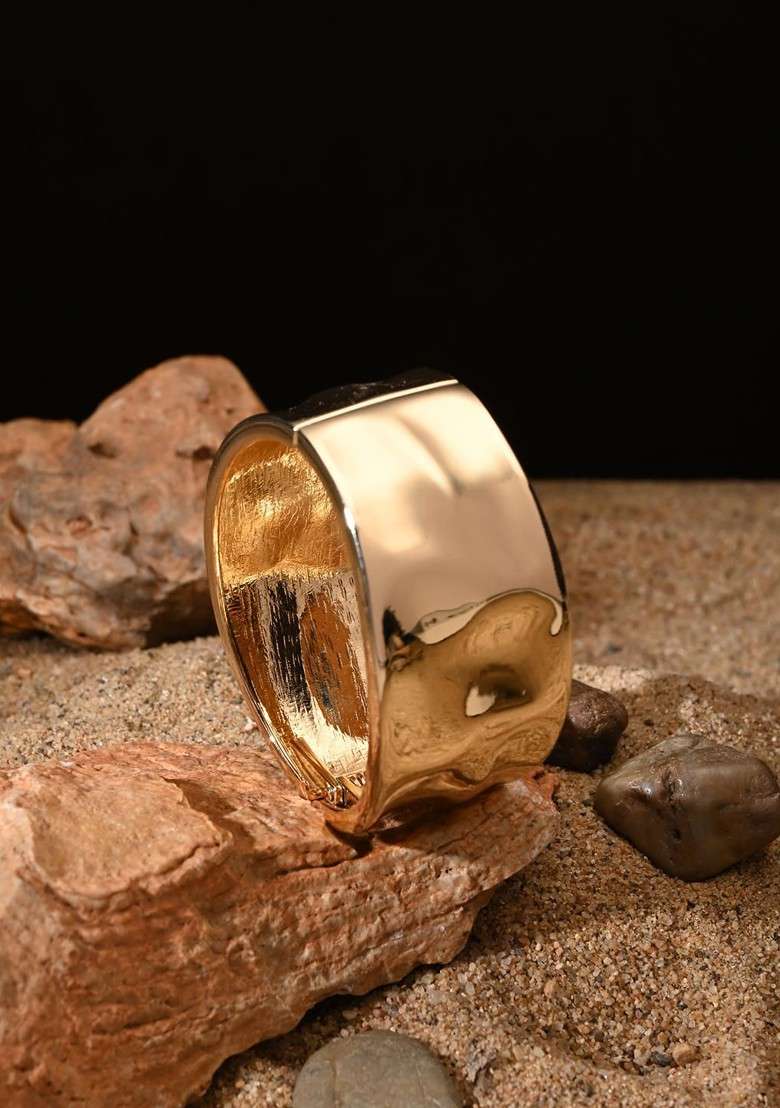 Gold Plated Bangle Style Bracelet - Indya