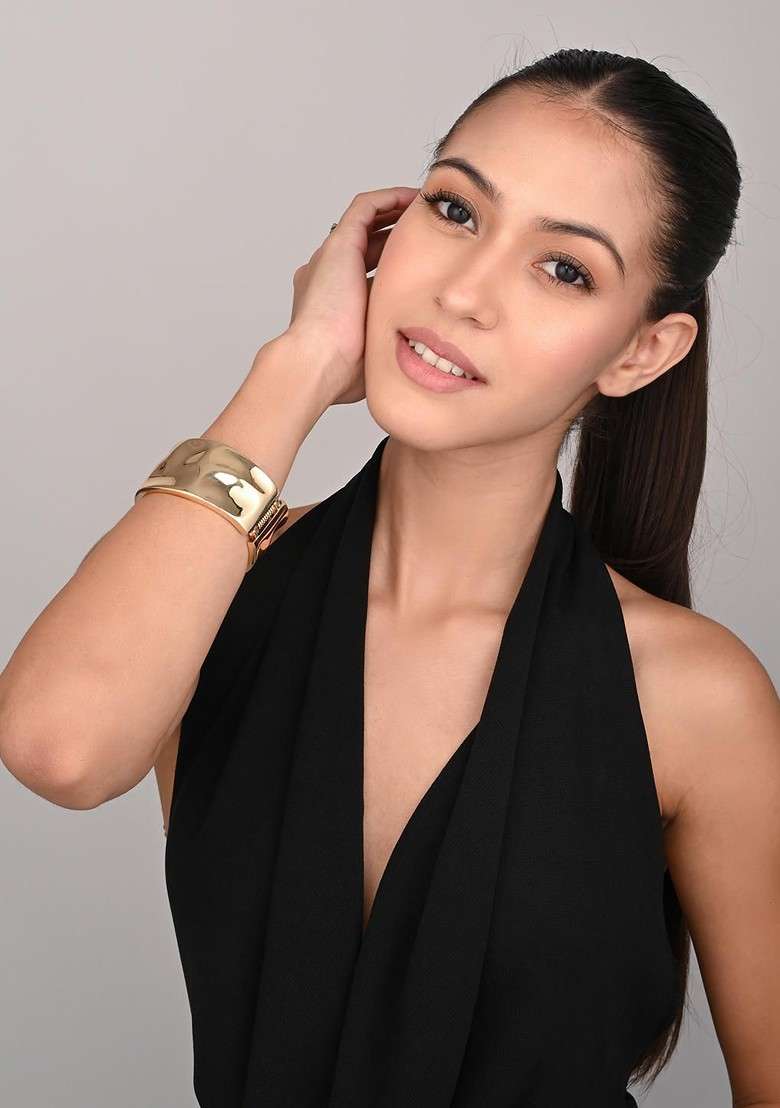 Gold Plated Bangle Style Bracelet - Indya