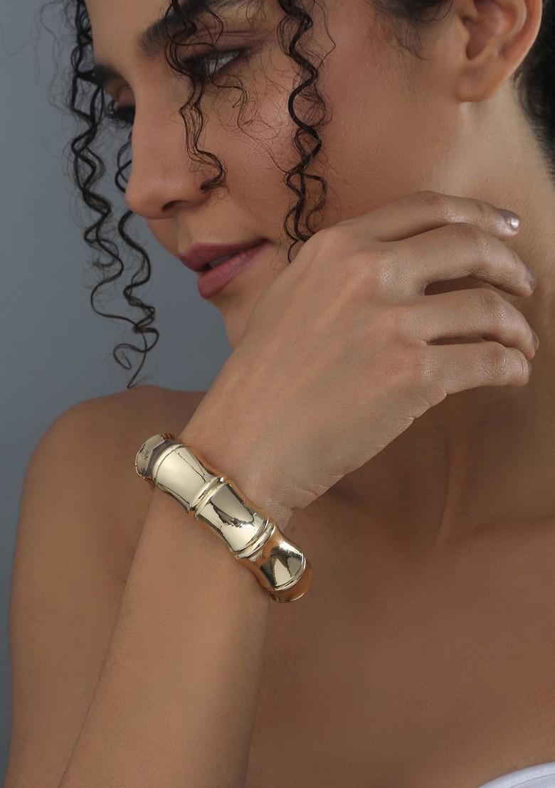 Gold Plated Kada Bracelet - Indya