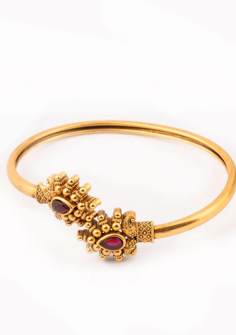 Women Brass Gold Plated Bangle Style Bracelet
