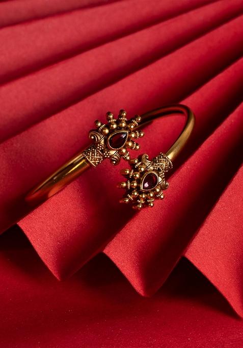 Women Brass Gold Plated Bangle Style Bracelet