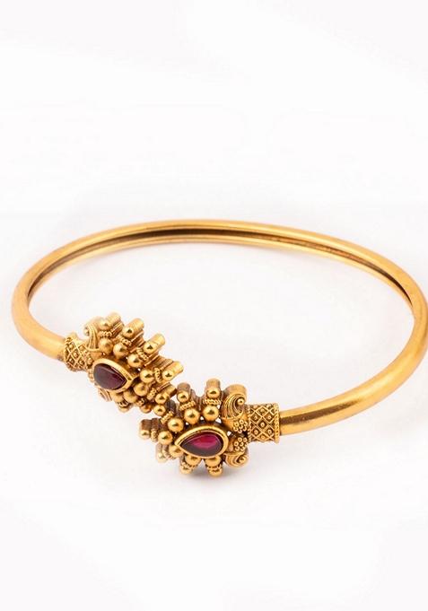 Women Brass Gold Plated Bangle Style Bracelet