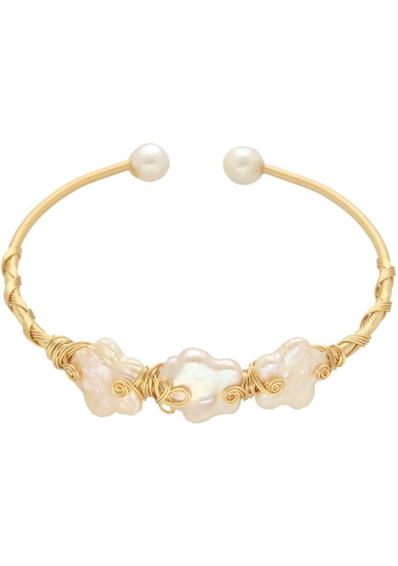 White Gold Plated Alloy Bracelet - Indya