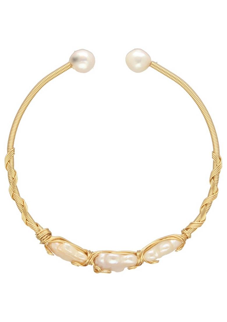 White Gold Plated Alloy Bracelet - Indya