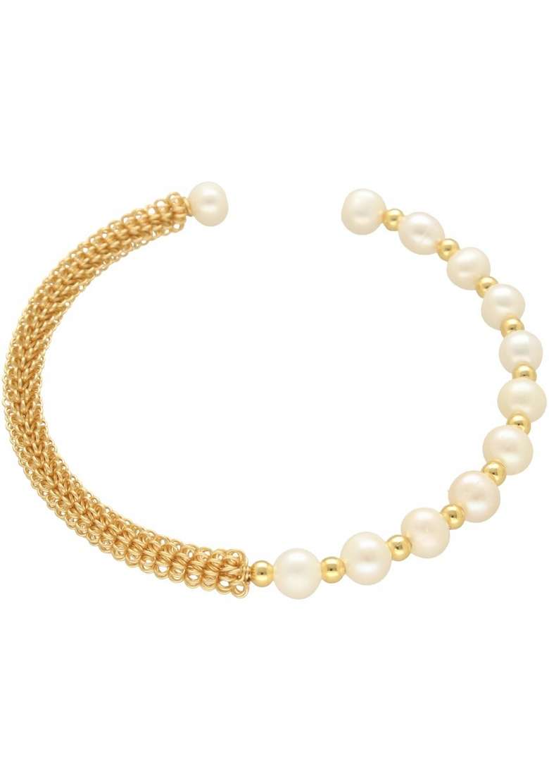White Gold Plated Alloy Bracelet - Indya
