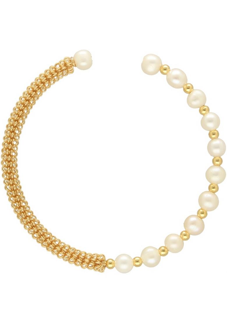 White Gold Plated Alloy Bracelet - Indya