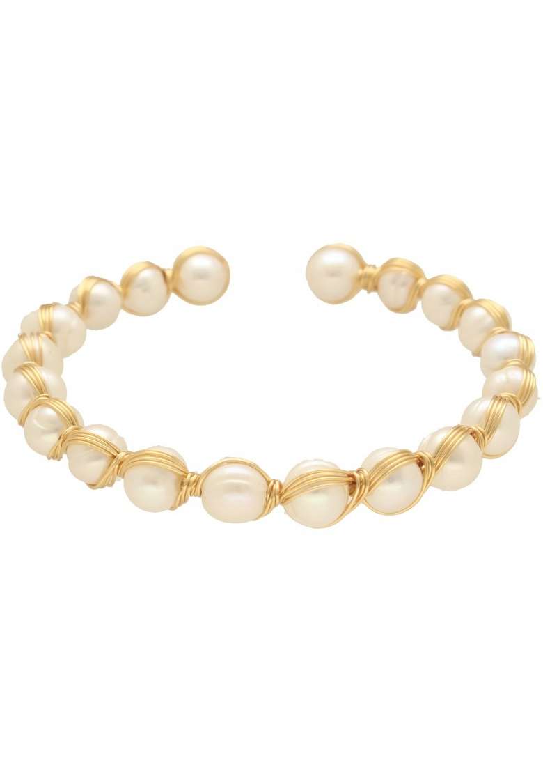 White Gold Plated Alloy Bracelet - Indya