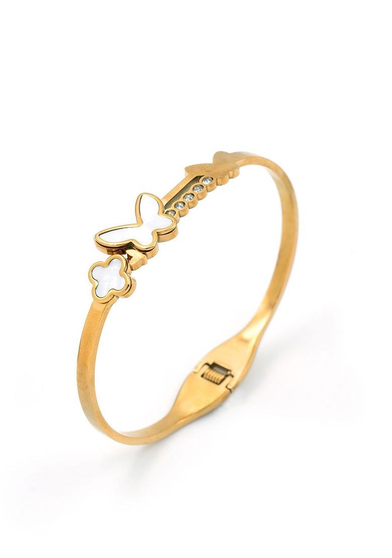 Women Gold Plated Cuff Bracelet - Indya