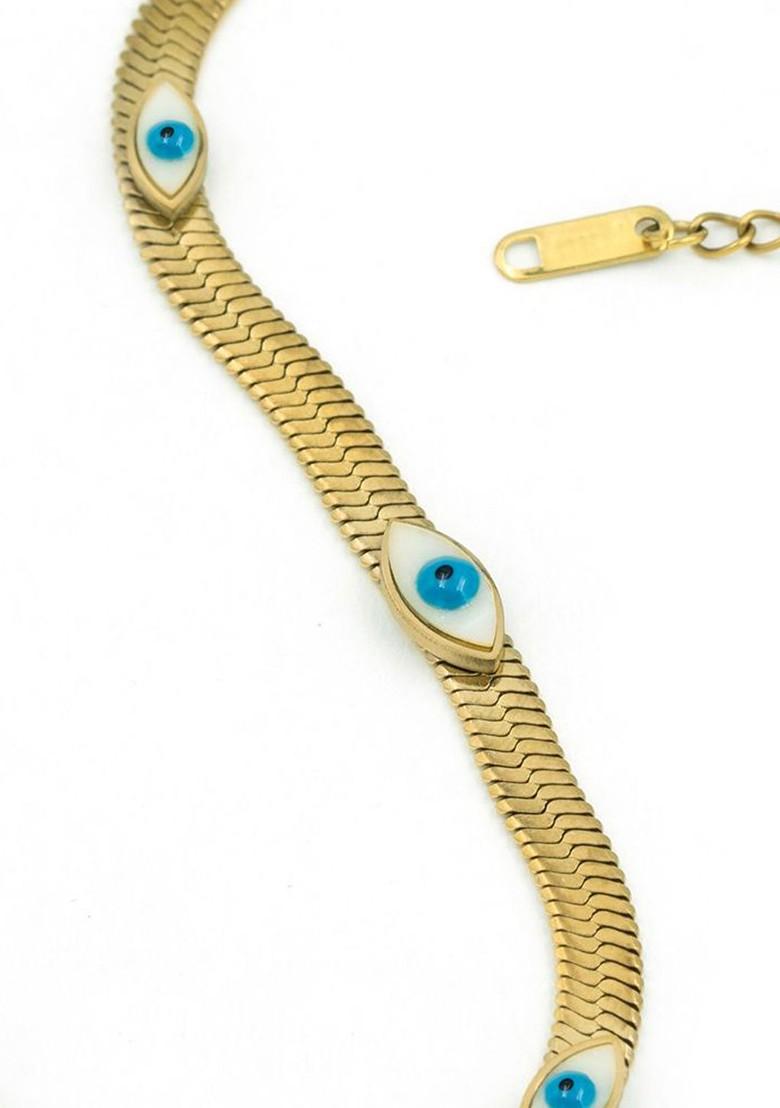 Women Gold Plated Link Bracelet - Indya