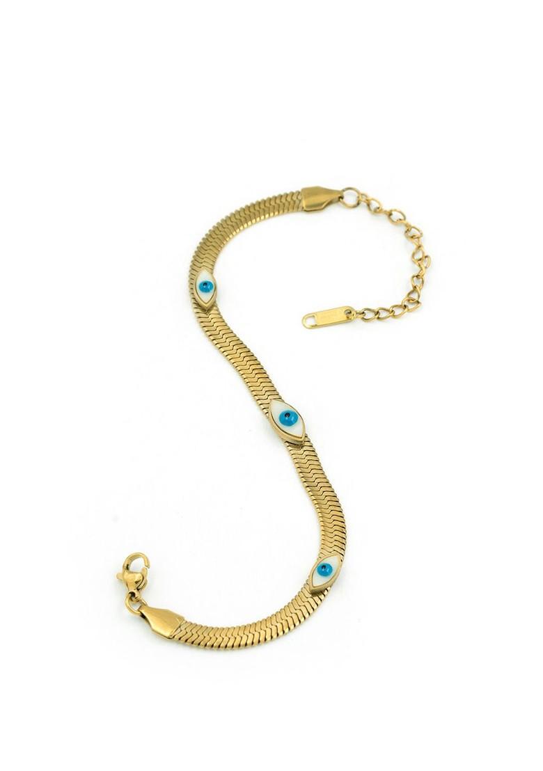 Women Gold Plated Link Bracelet - Indya