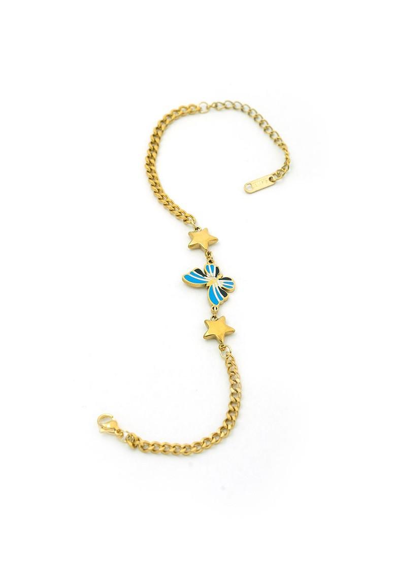 Women Gold Plated Link Bracelet - Indya