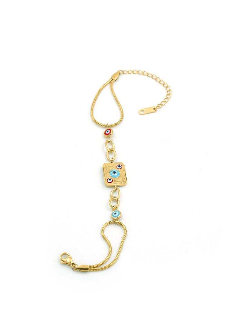 Women Gold Plated Link Bracelet - Indya