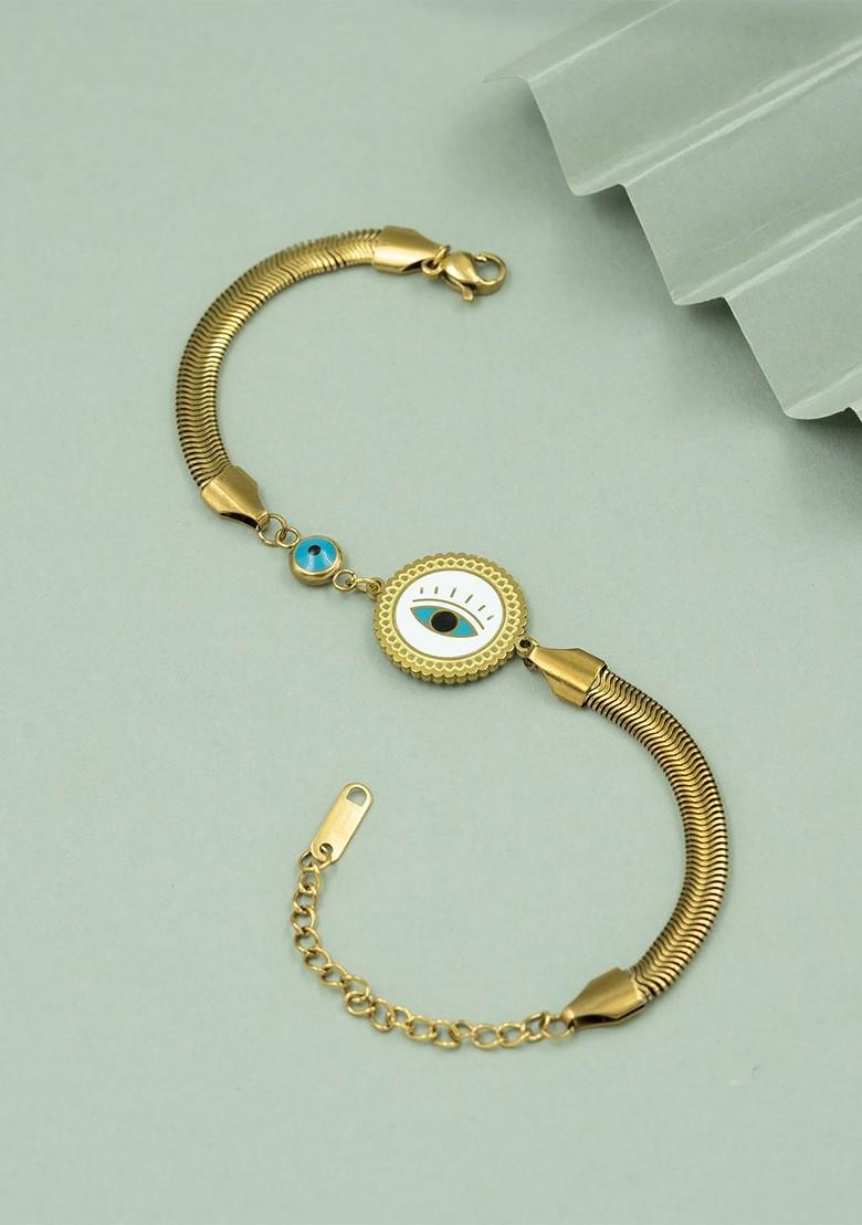 Women Gold Plated Link Bracelet - Indya