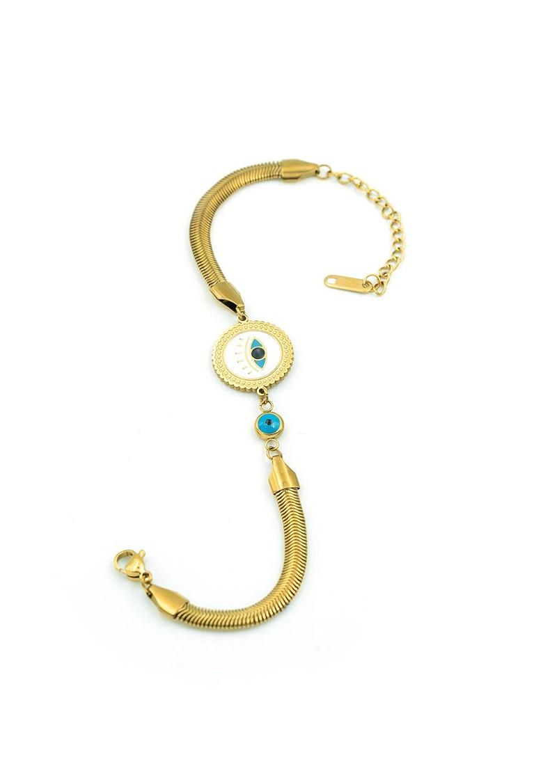 Women Gold Plated Link Bracelet - Indya