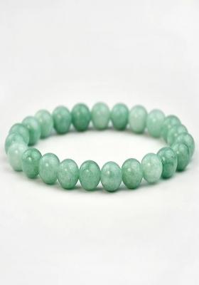 Jade Green Natural Stone Elasticated Beaded Bracelet
