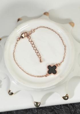 Rose Gold Plated Enamelled Charm Bracelet