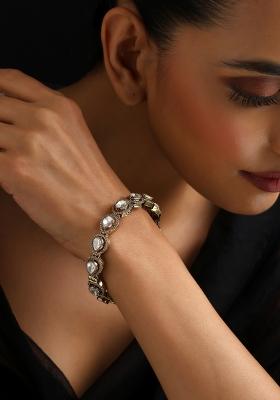 Gold Polki Brass Bangle