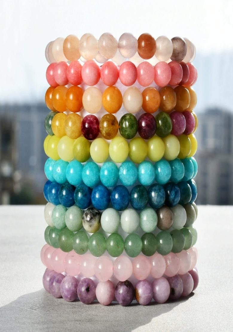 Brown Preminum Natural Stone Bracelet For Women - Indya