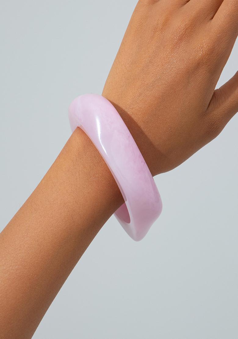 Pink Slip On Acrylic Bracelet For Women