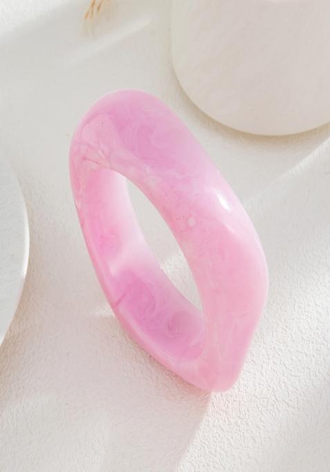 Pink Slip On Acrylic Bracelet For Women