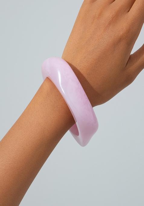 Pink Slip On Acrylic Bracelet For Women
