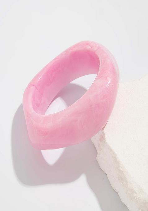 Pink Slip On Acrylic Bracelet For Women