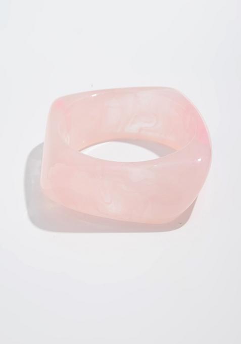 Light Pink Slip On Acrylic Bracelet For Women