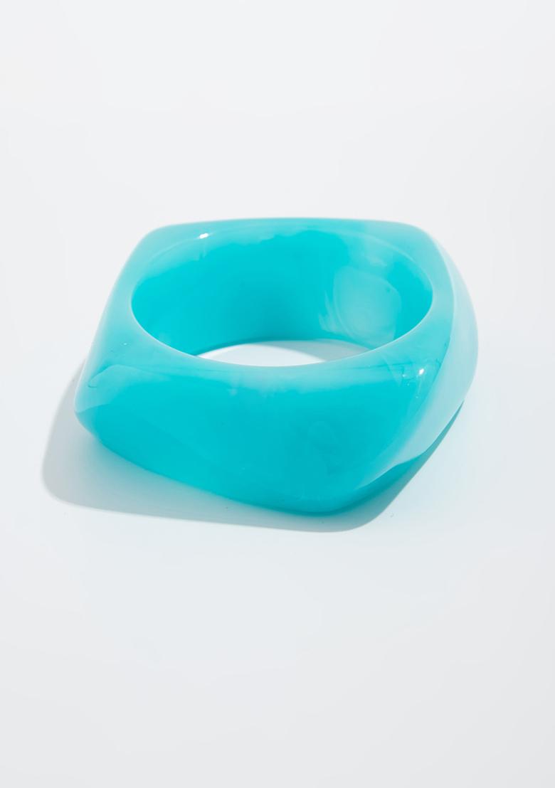 Blue Slip On Acrylic Bracelet For Women - Indya