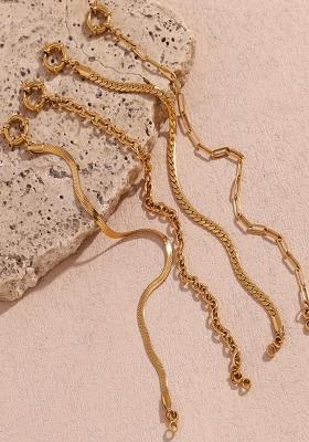 Gold Spring Ring 305 Stainless Steel Bracelet For Women