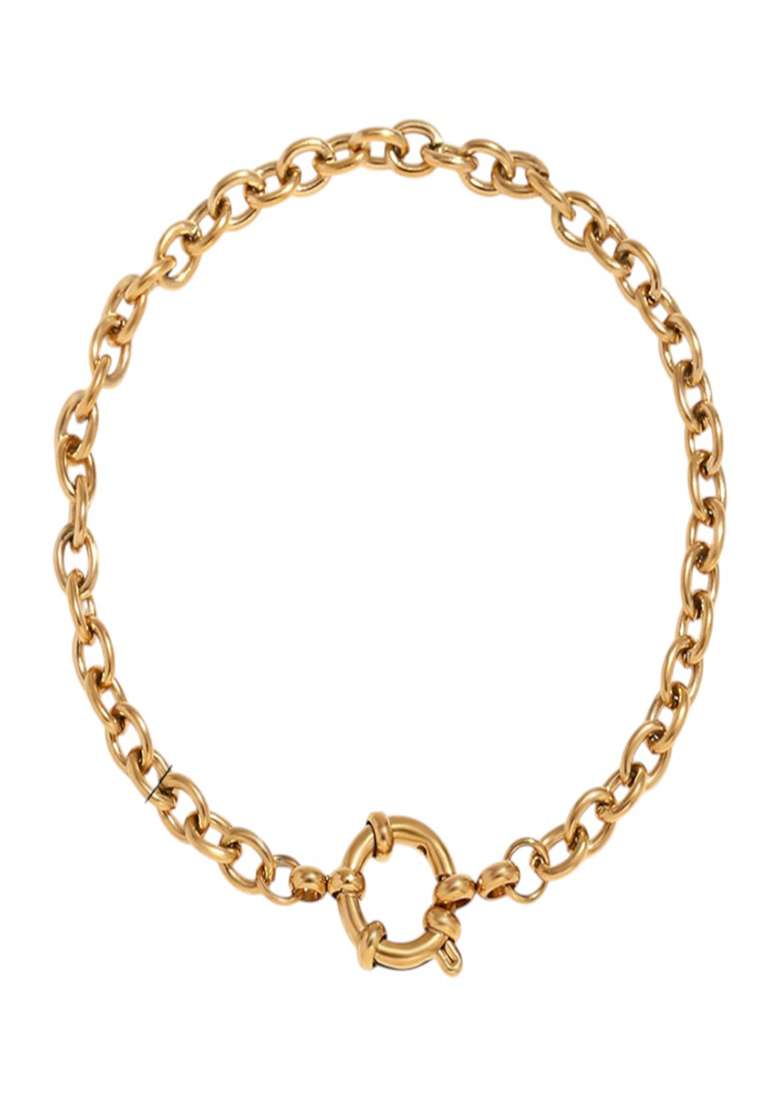 Gold Spring Ring 305 Stainless Steel Bracelet For Women - Indya
