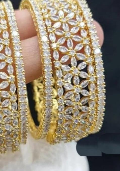 Golden Fancy Alloy Bangles Set