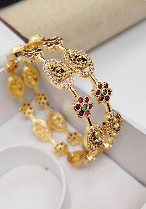 Multi Color Fancy Alloy Bangles Set