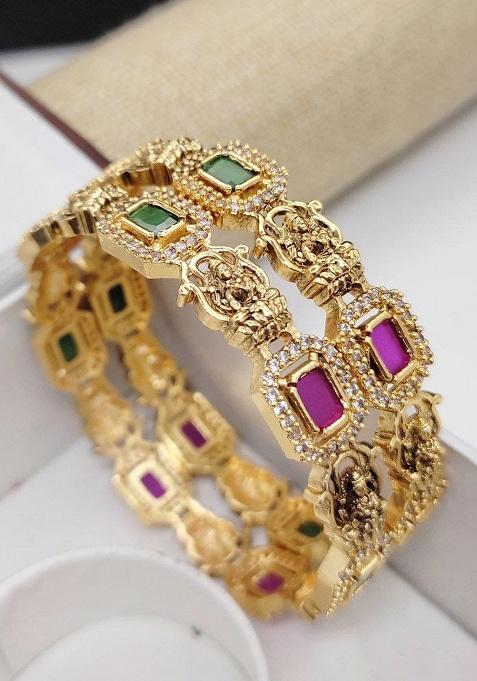 Multi Color Fancy Alloy Bangles Set