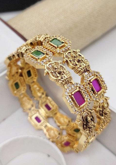 Multi Color Fancy Alloy Bangles Set