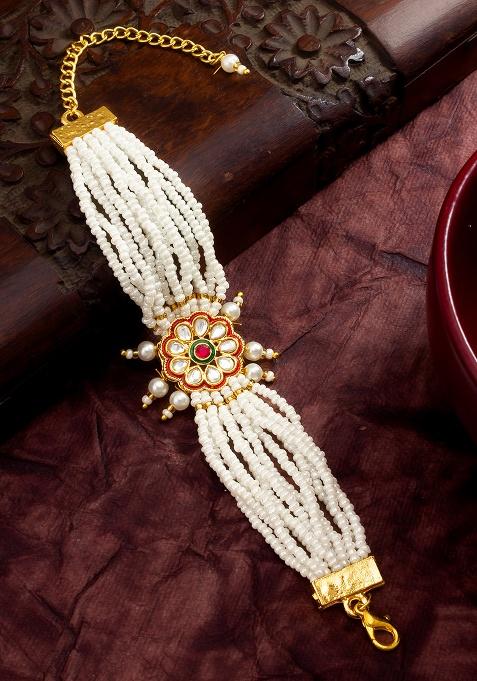 White Gold Plated Brass Bracelet