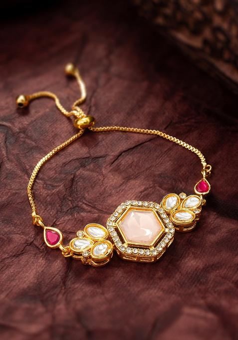 Pink Gold Plated Brass Bracelet