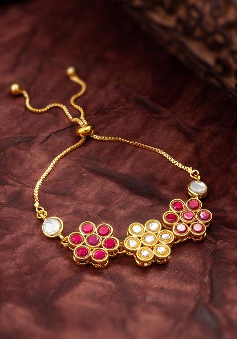 Red Gold Plated Brass Bracelet