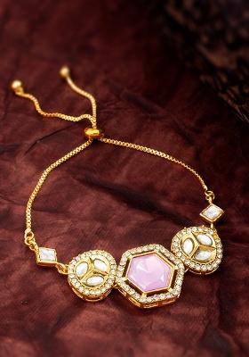 Purple Gold Plated Brass Bracelet