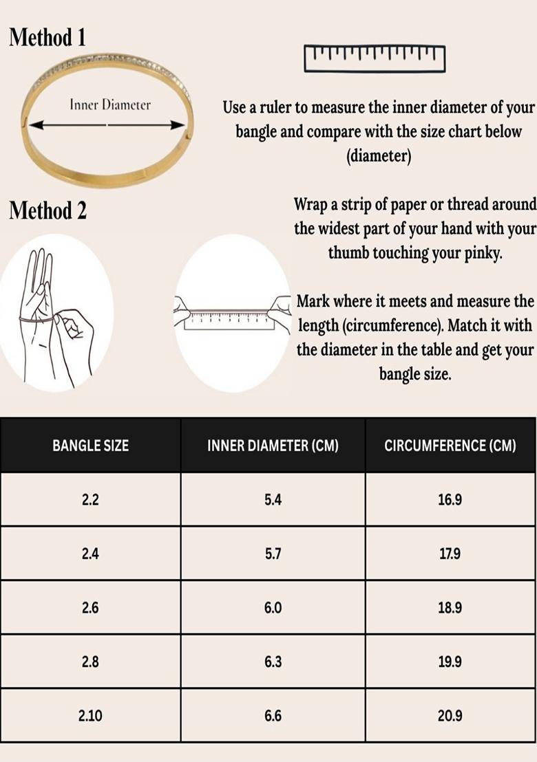 18K Gold Plated Waterproof Anti-Tarnish 6Mm Openable Bangle Bracelet - Indya