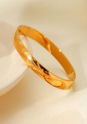 18K Gold Plated Waterproof Anti-Tarnish 8Mm Openable Bangle Bracelet