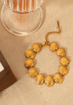 18K Gold Plated Waterproof Anti-Tarnish Beach Big Shell Bracelet