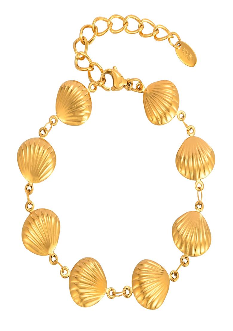 18K Gold Plated Waterproof Anti-Tarnish Beach Shell Bracelet - Indya