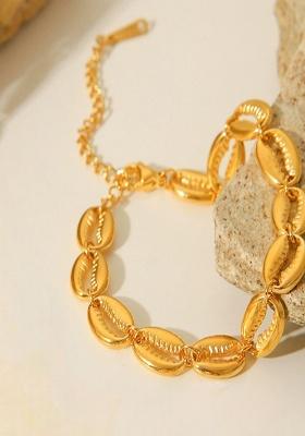 18K Gold Plated Waterproof Anti-Tarnish Cowrie Shell Bracelet