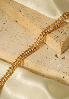 18K Gold Plated Waterproof Anti-Tarnish Layered Zircon Bracelet